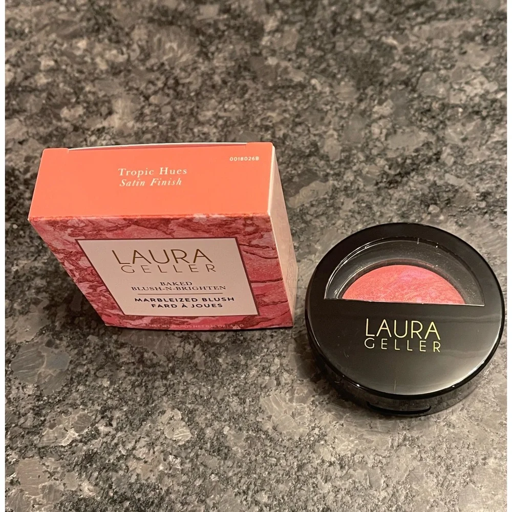 Laura Geller Baked Blush n Brighten Marbleized Blush Tropic Hues Satin Finish